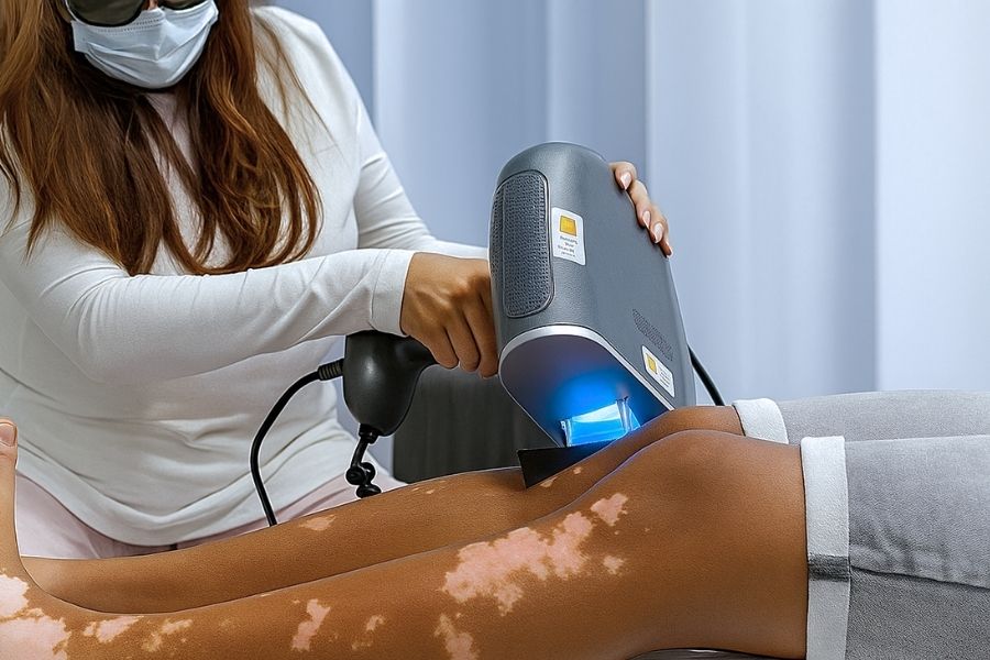 Aplicación clínica de láser excimer 308 nm con eximal mini para el tratamiento de vitiligo